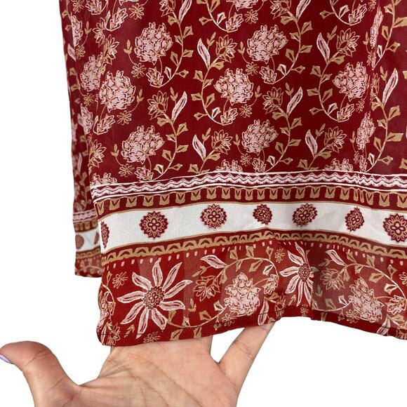 Tucker NYC Silk Shoulder Tie Camisole Sun Dress Clay Orange Size S - Picture 6 of 10